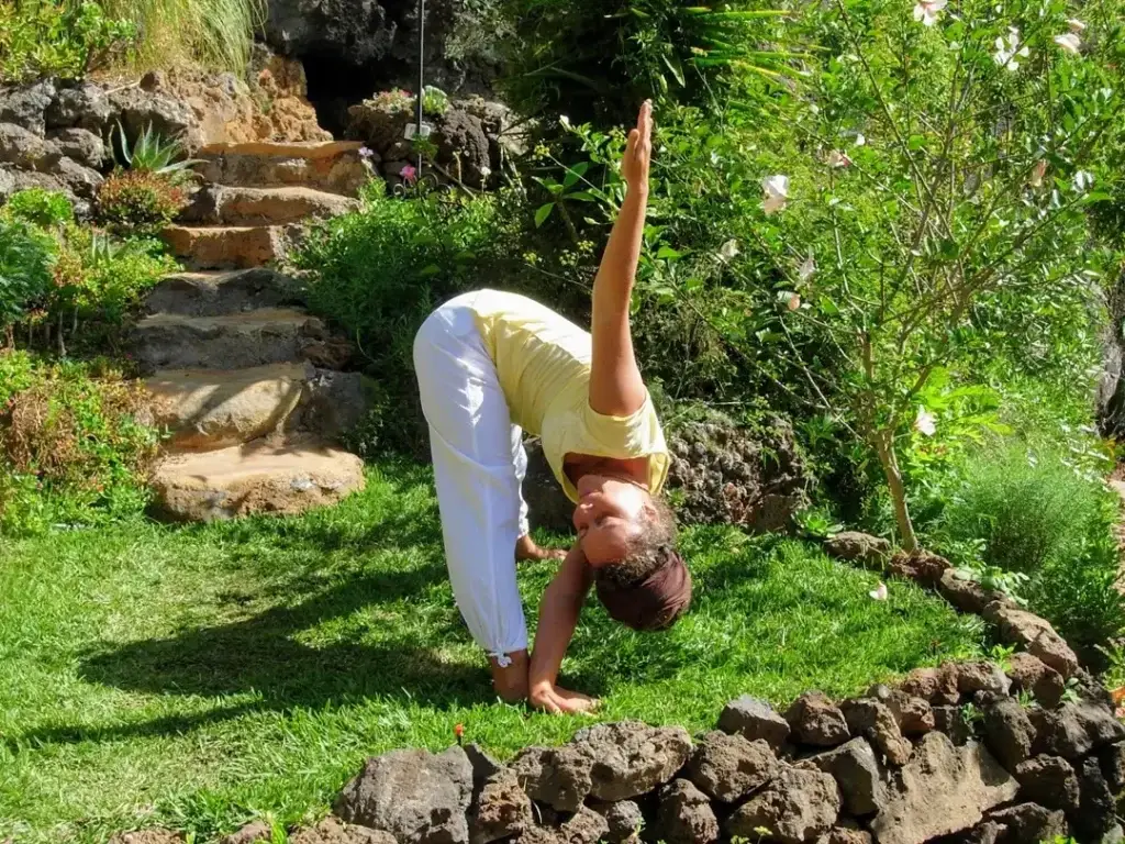 dreieck yoga la palma mit Yamuna